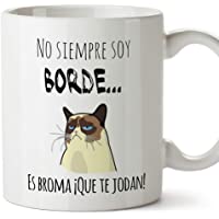 MUGFFINS Taza Graciosa - No Siempre Soy Borde- es Broma - 350 ml - Tazas con Frases de Humor sarcástico